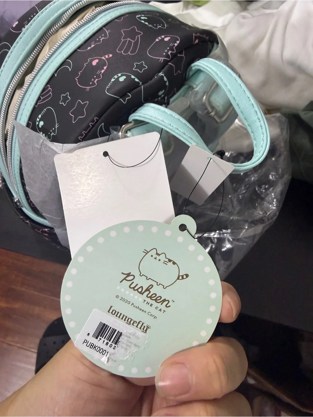 Loungefly Pusheen Black Mini Backpack